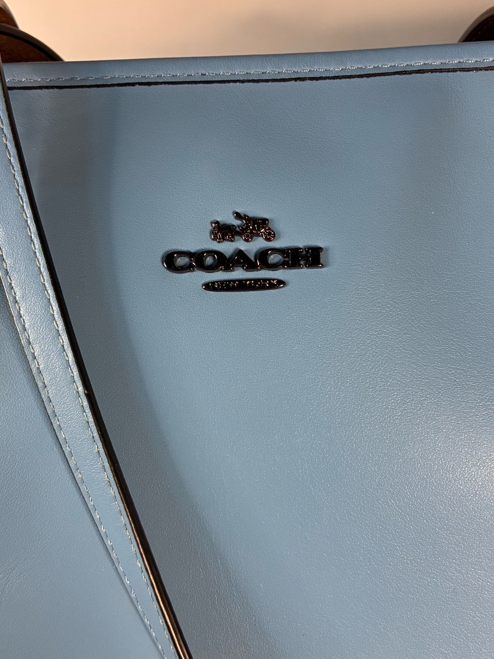 Disney X Coach Mickey Blue Calf Leather City Tote - Picture 5 of 14